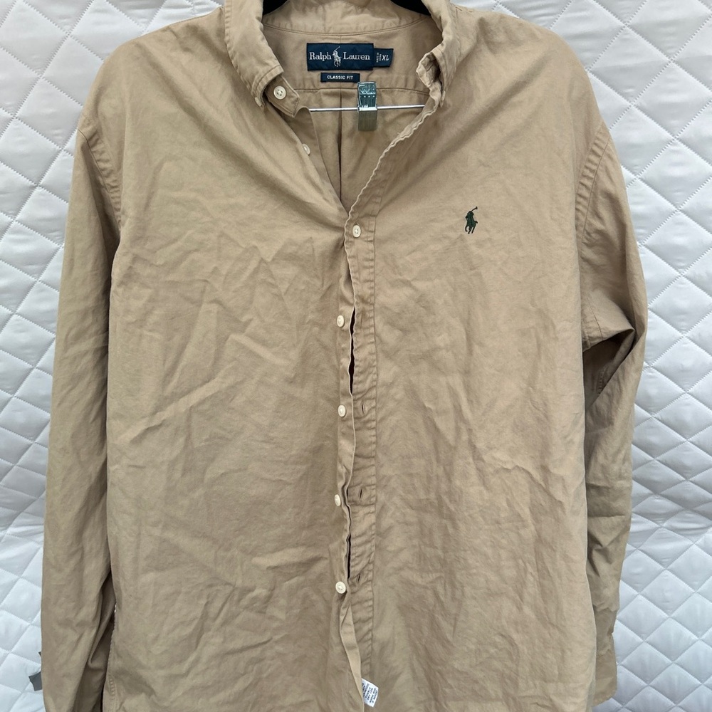 Ralph Lauren Men's Tan Shirt XL classic fit